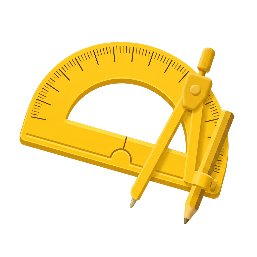 Geometry protractor illustration